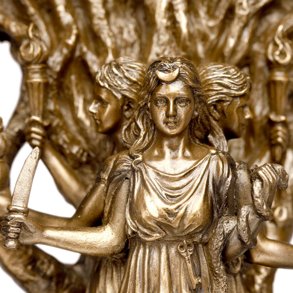 Dekofigur Hekate keltische Dreifaltigkeitsgttin 19 cm bronziert coloriert Bild 7