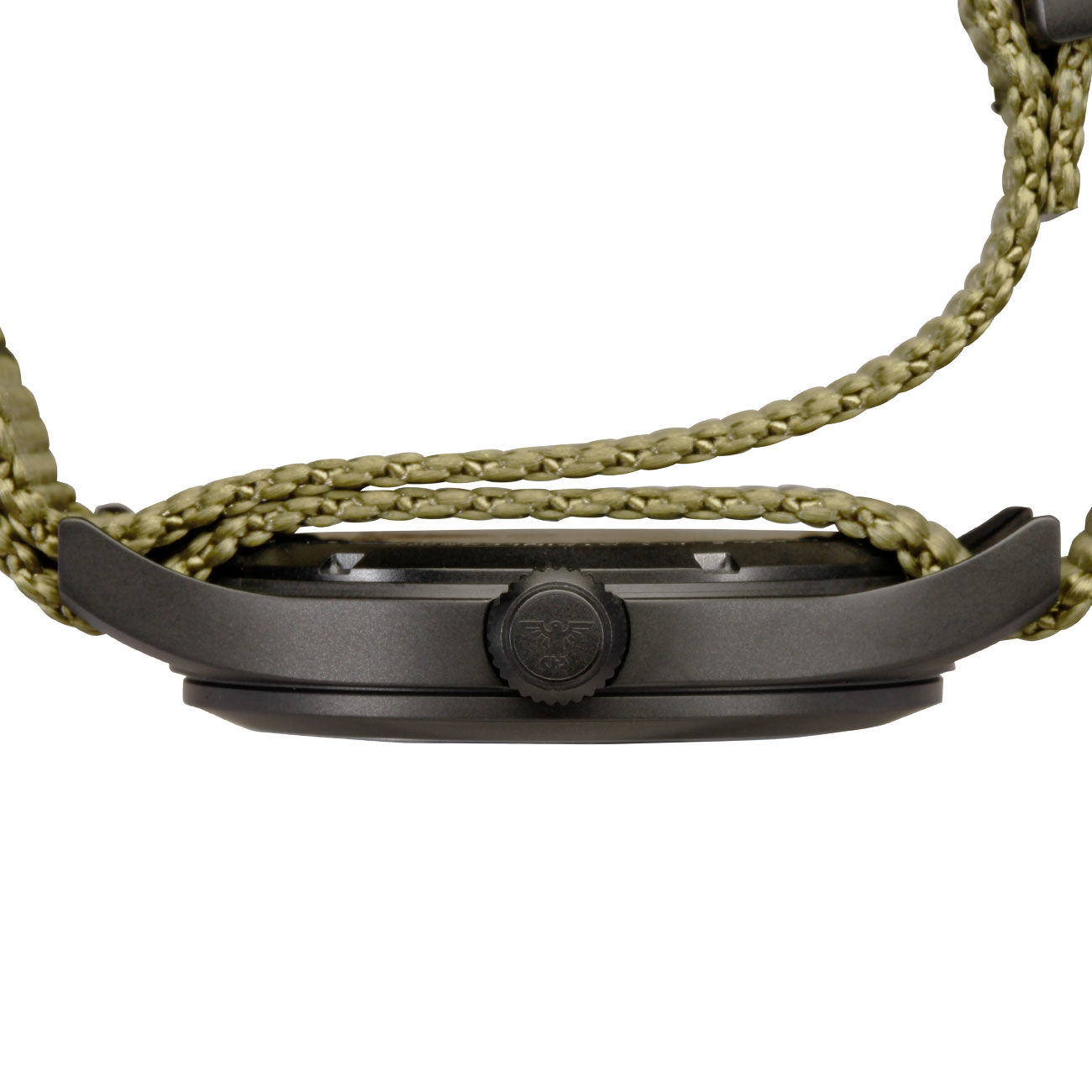 KHS Armbanduhr Platoon Black Steel Solar Natoband steingrau-oliv Bild 3