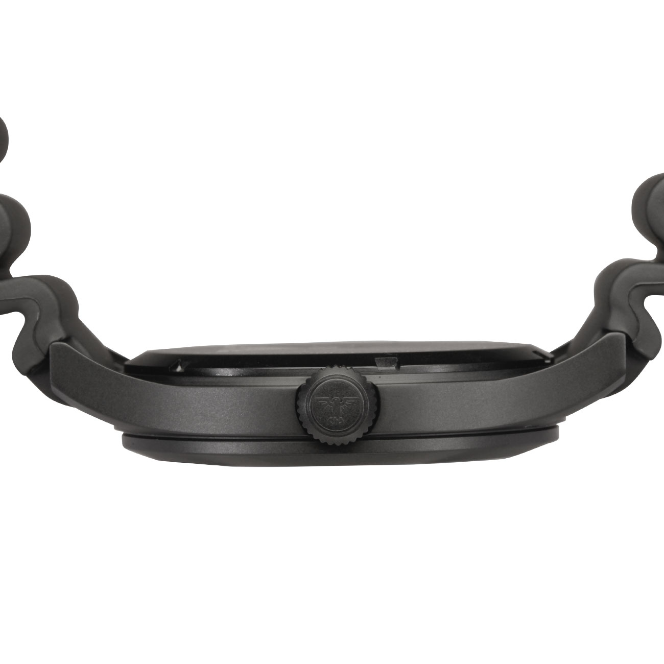 KHS Armbanduhr Platoon Black Steel Solar Taucherband schwarz Bild 3