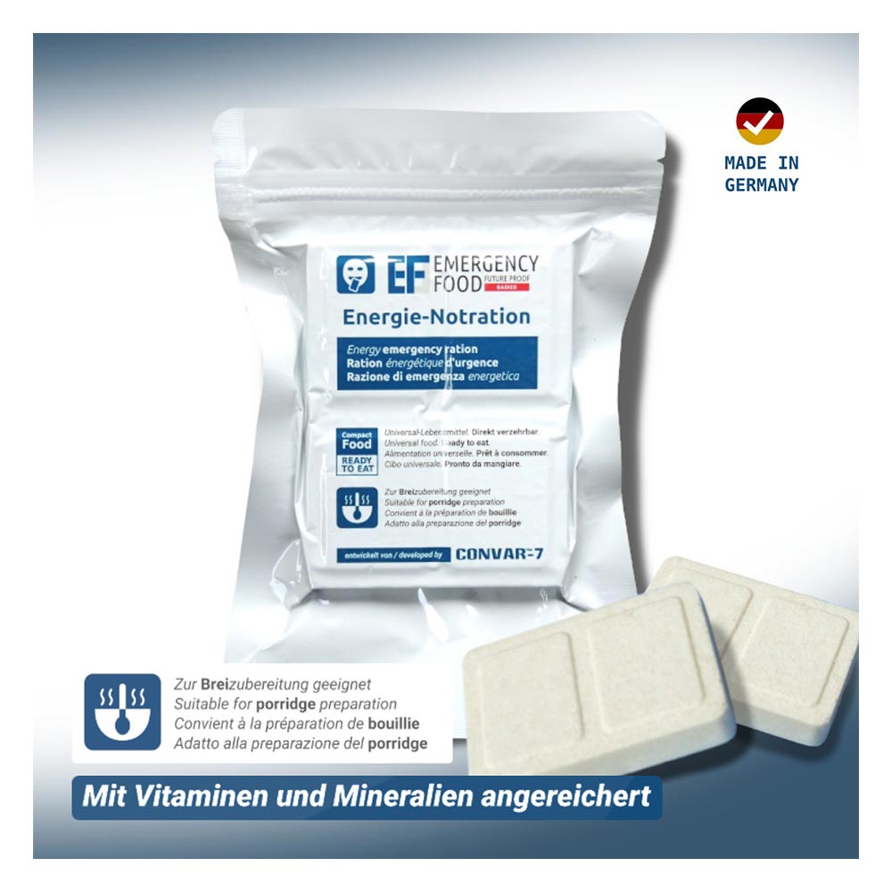 Emergency Food Energy Riegel 120 g Langzeitlebensmittel - Ideal fr Outdoor, Notvorrat und Krisenvorsorge