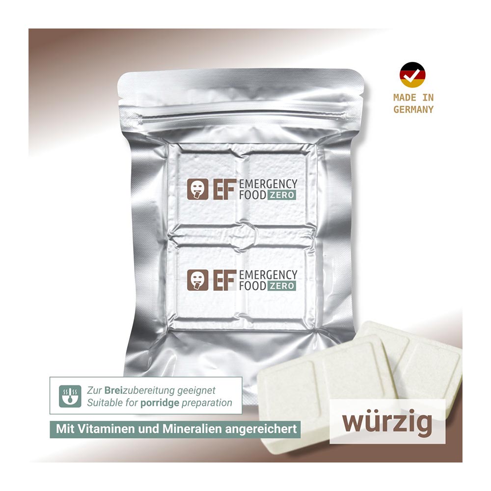 Emergency Food Energy Riegel Zero wrzig 120 g Langzeitlebensmittel - Ideal fr Outdoor, Notvorrat und Krisenvorsorge