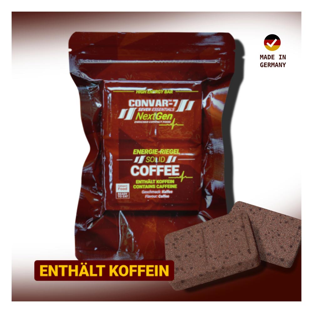 Convar-7 Riegel High Energy Bar NextGen Kaffee 120 g Langzeitlebensmittel - Ideal fr Outdoor, Notvorrat und Krisenvorsorge