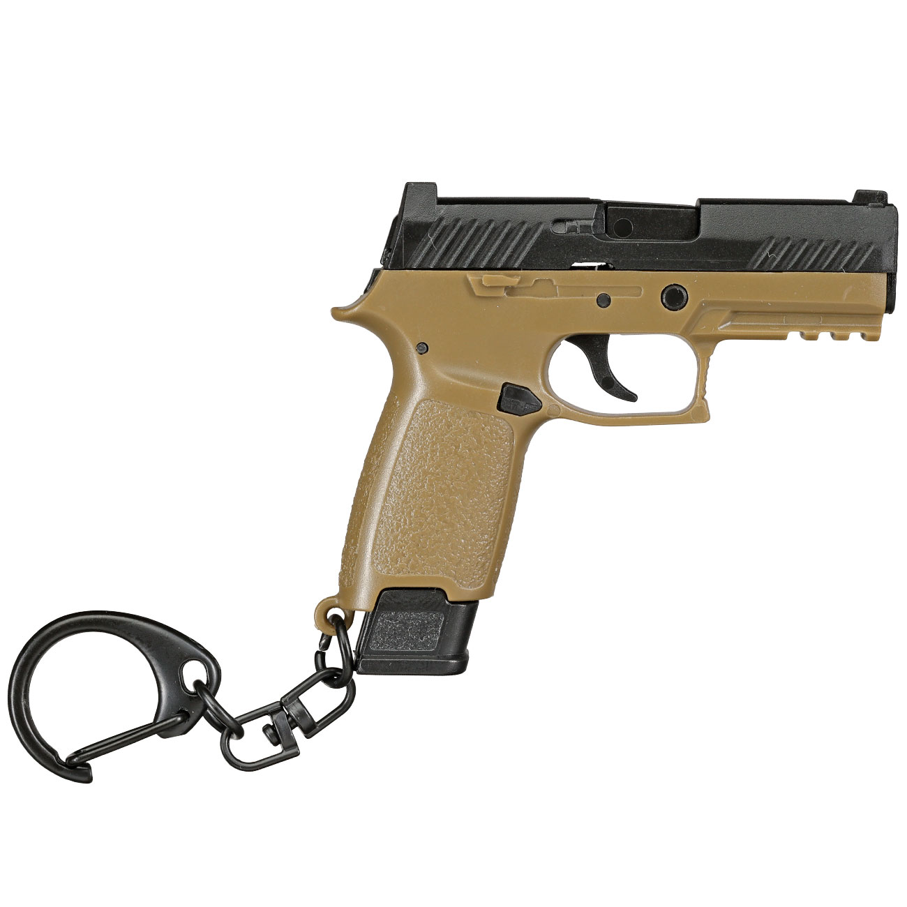 WoSport Schlsselanhnger P320 Pistole 1:4 Miniaturmodell tan/schwarz Bild 3