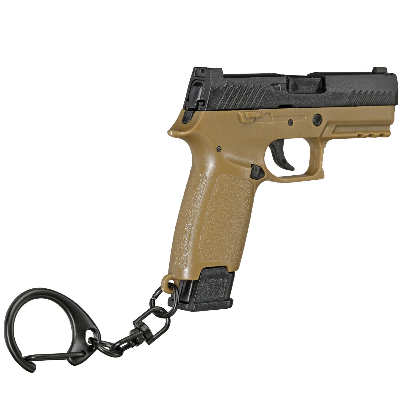 WoSport Schlsselanhnger P320 Pistole 1:4 Miniaturmodell tan/schwarz Bild 4