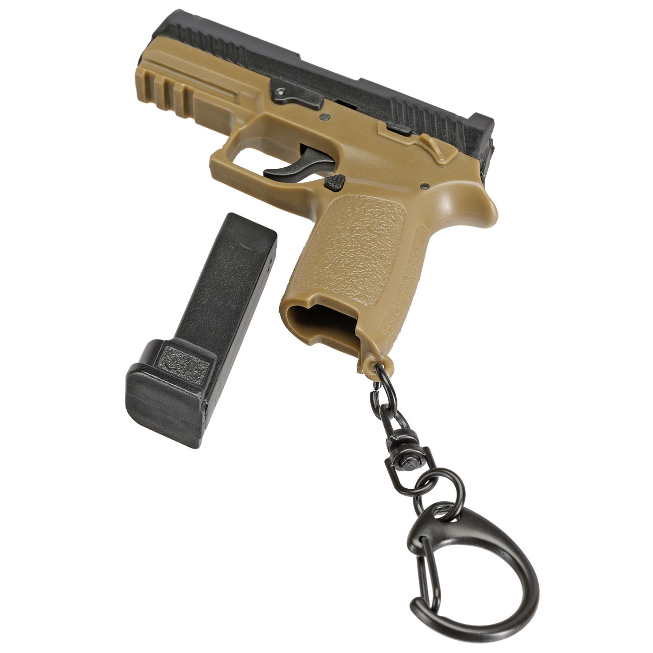 WoSport Schlsselanhnger P320 Pistole 1:4 Miniaturmodell tan/schwarz Bild 5