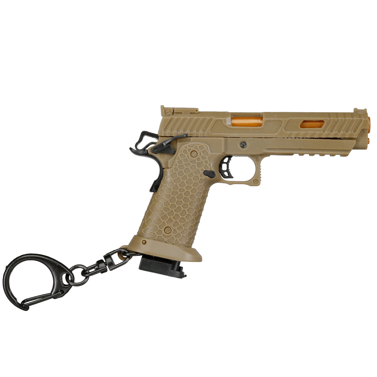 WoSport Schlsselanhnger Combat Master 2011 Pistole 1:4 Miniaturmodell tan Bild 3