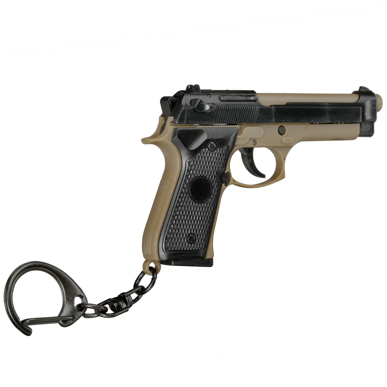 WoSport Schlsselanhnger M92 Pistole 1:4 Miniaturmodell tan/schwarz Bild 4