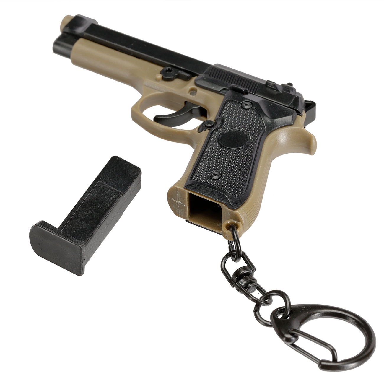 WoSport Schlsselanhnger M92 Pistole 1:4 Miniaturmodell tan/schwarz Bild 5