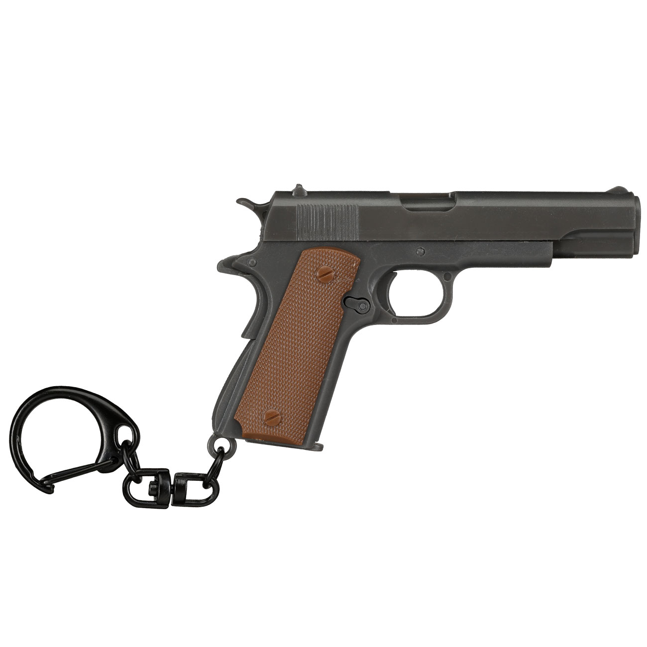 WoSport Schlsselanhnger M1911 A1 Pistole 1:4 Miniaturmodell grau/braun Bild 3