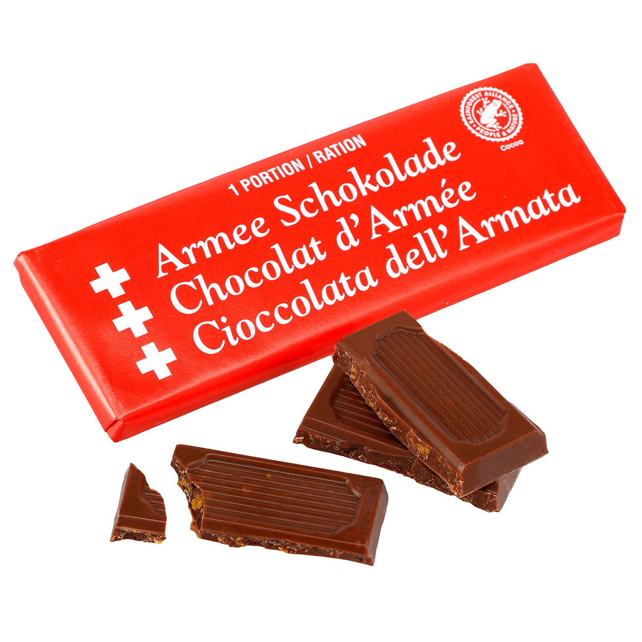 Schweizer Armee Schokolade 50g Tafel