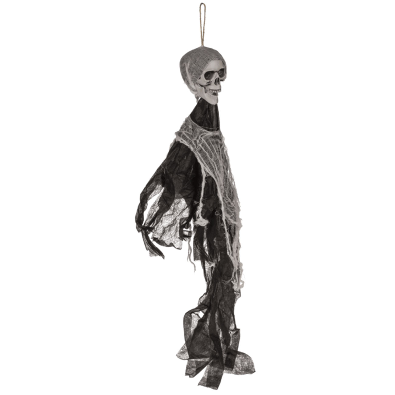 Deko Totenkopf zum aufhngen schwarz/wei 85 cm