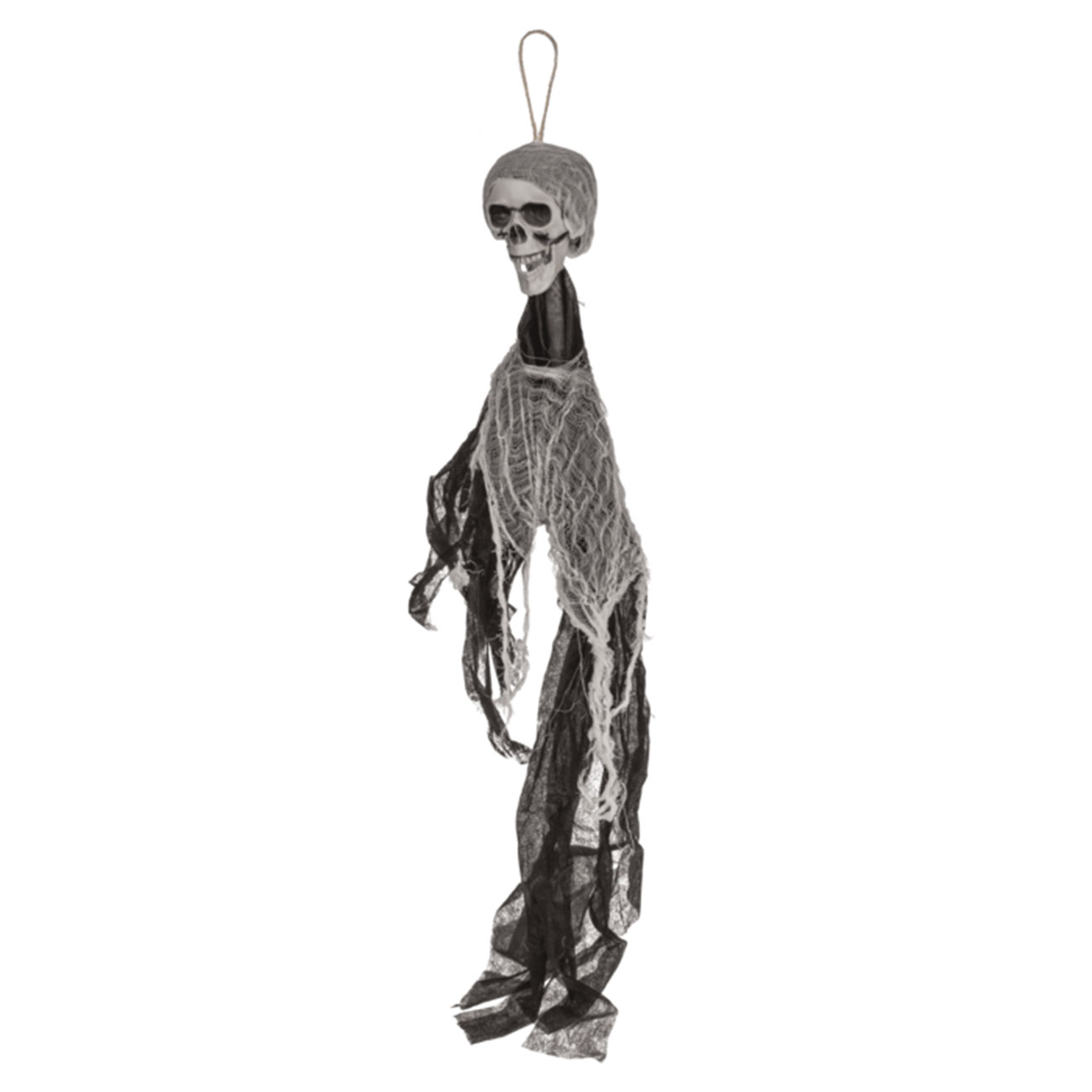 Deko Totenkopf zum aufhngen schwarz/wei 85 cm Bild 1