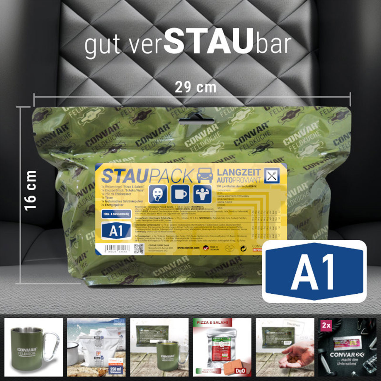 Convar Feldkche Staupack A1 Langzeit-Autoproviant