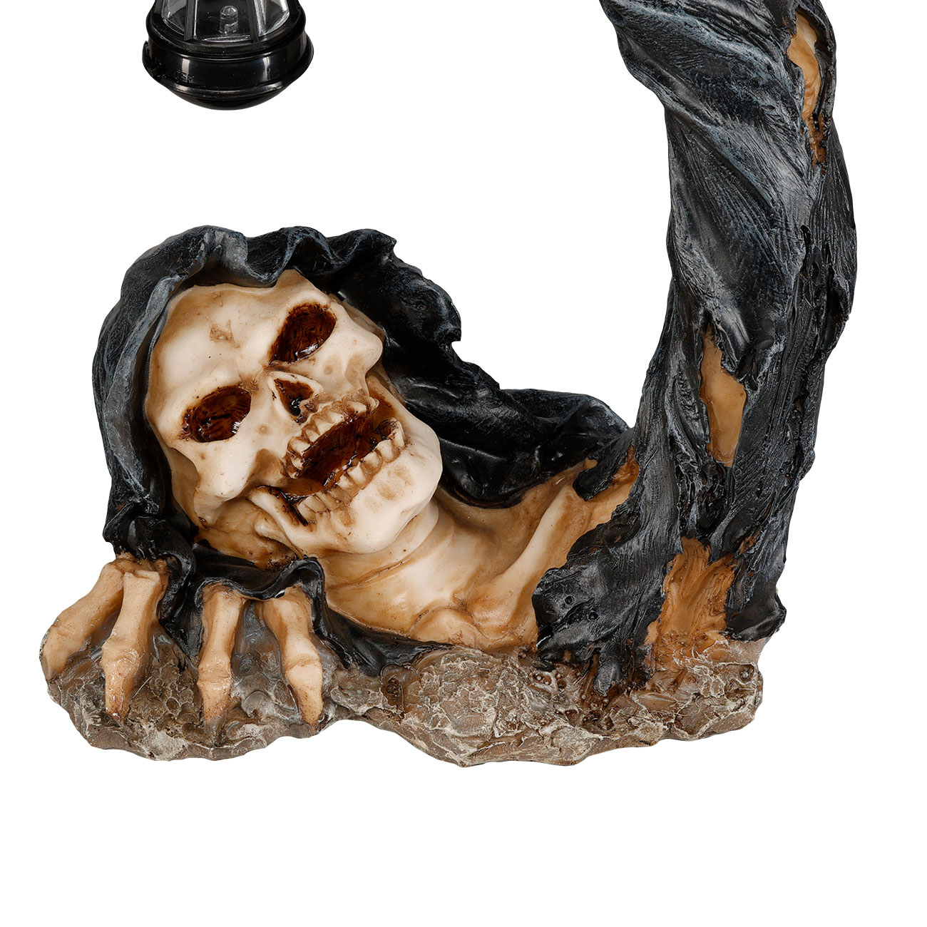 Dekofigur Reaper entsteigt Grab mit LED-Laterne 29 x 21,5 cm Bild 1