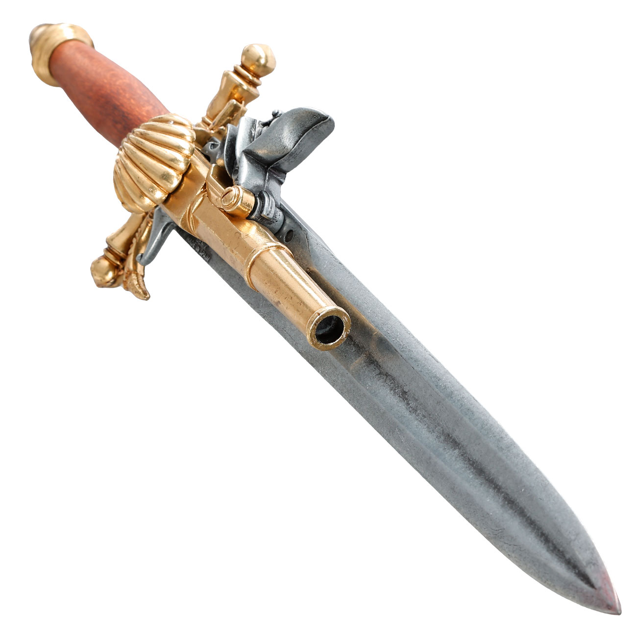 Dolchpistole 18tes Jahrhundert mit Holzgriff Deko Bild 5