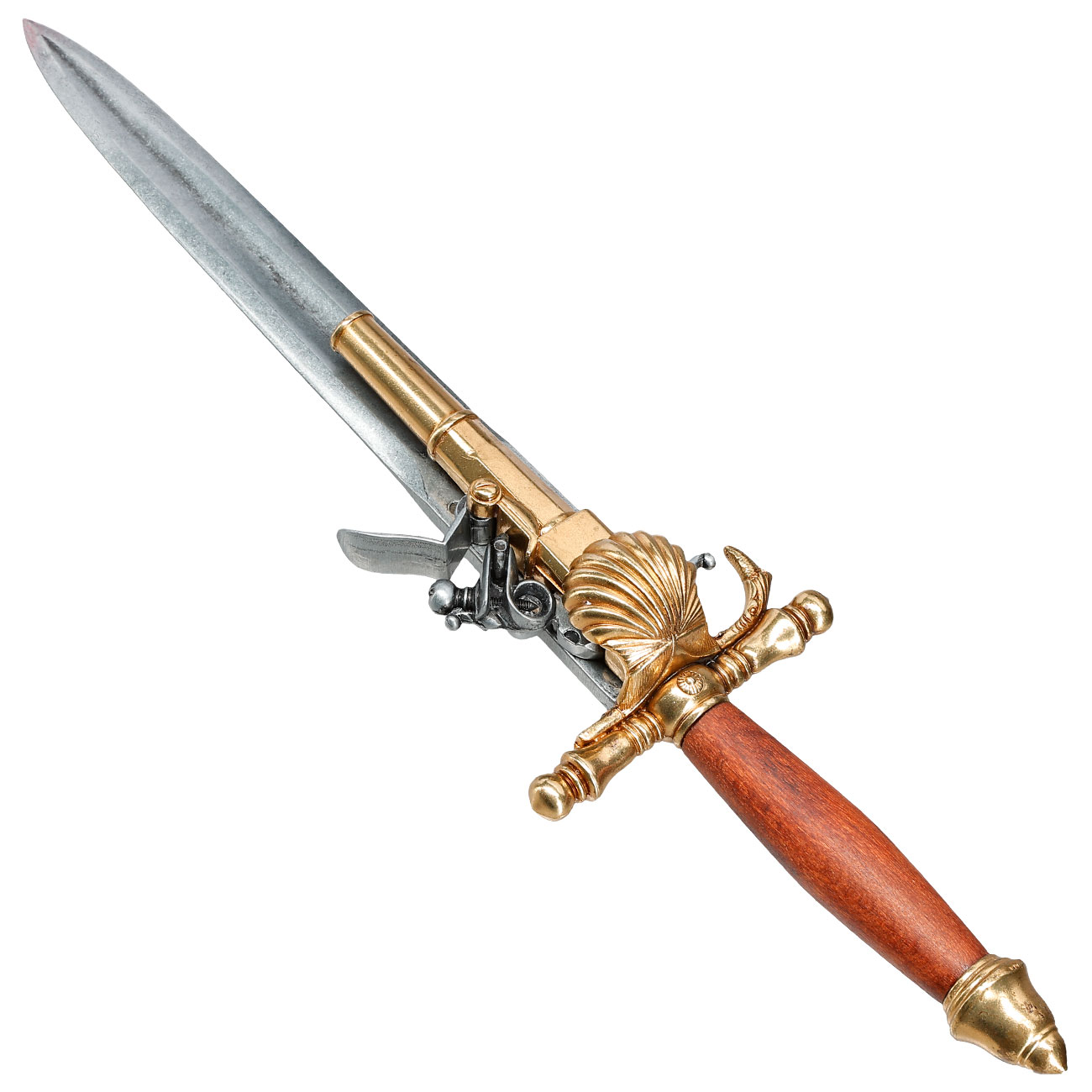 Dolchpistole 18tes Jahrhundert mit Holzgriff Deko Bild 6