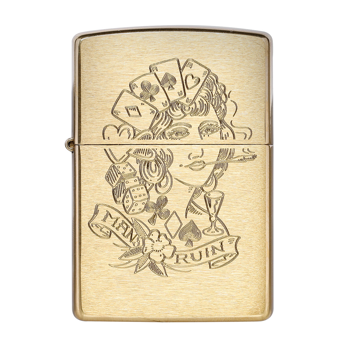 Homeys Geschenkset Mans Ruin inkl. Taschenmesser, Flachmann, Zippo-Feuerzeug & Spielkarten Bild 3
