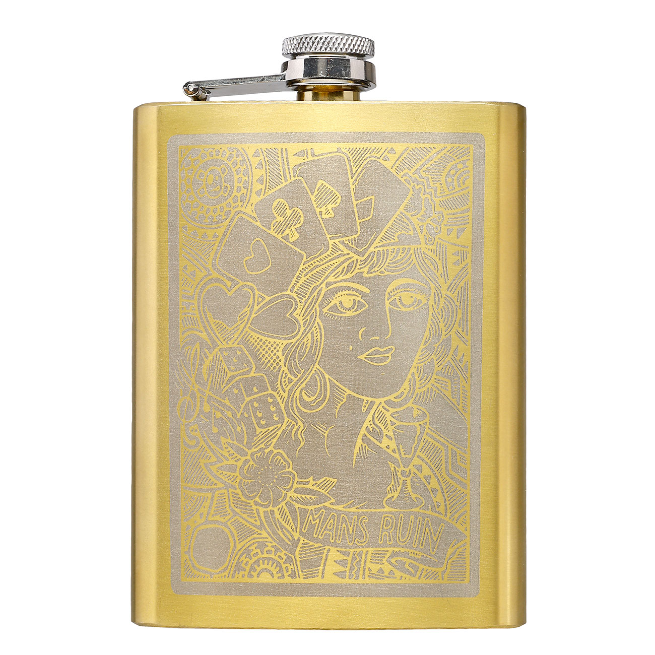 Homeys Geschenkset Mans Ruin inkl. Taschenmesser, Flachmann, Zippo-Feuerzeug & Spielkarten Bild 5