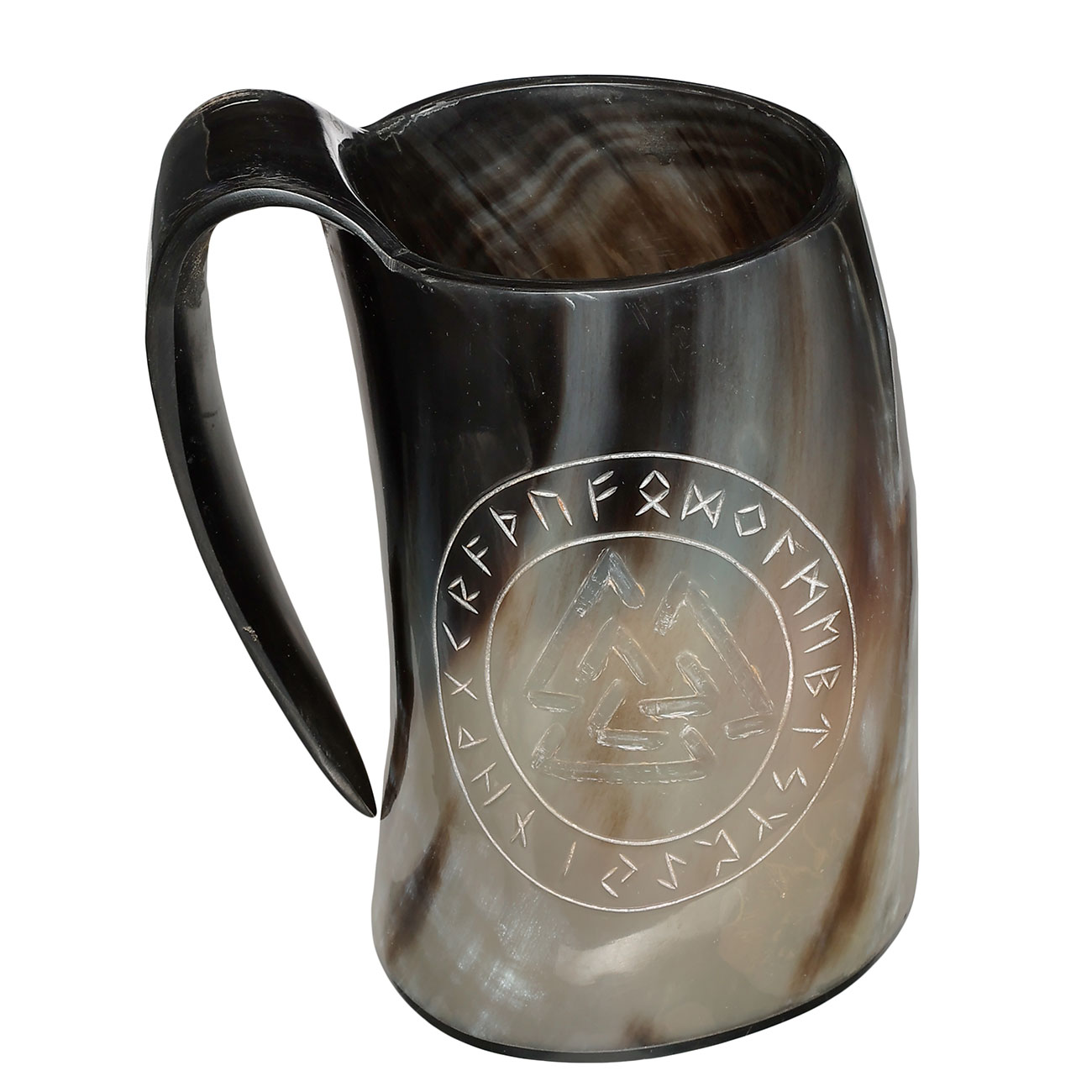 Krug Valknut aus Bffelhorn 650-800 ml