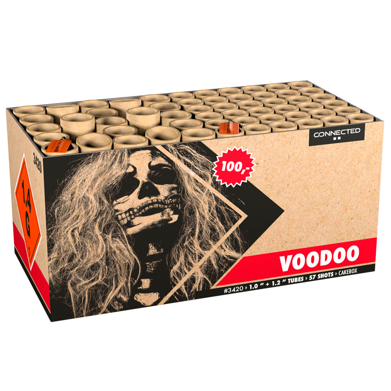 Lesli Feuerwerkbatterie Voodoo mit 57 Schuss und 35 Sekunden