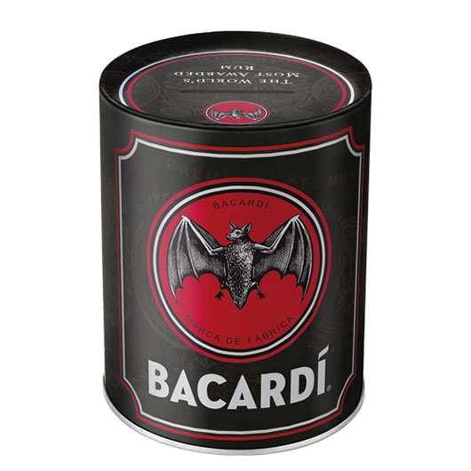 Blech-Spardose Bacardi-Logo schwarz Bild 1