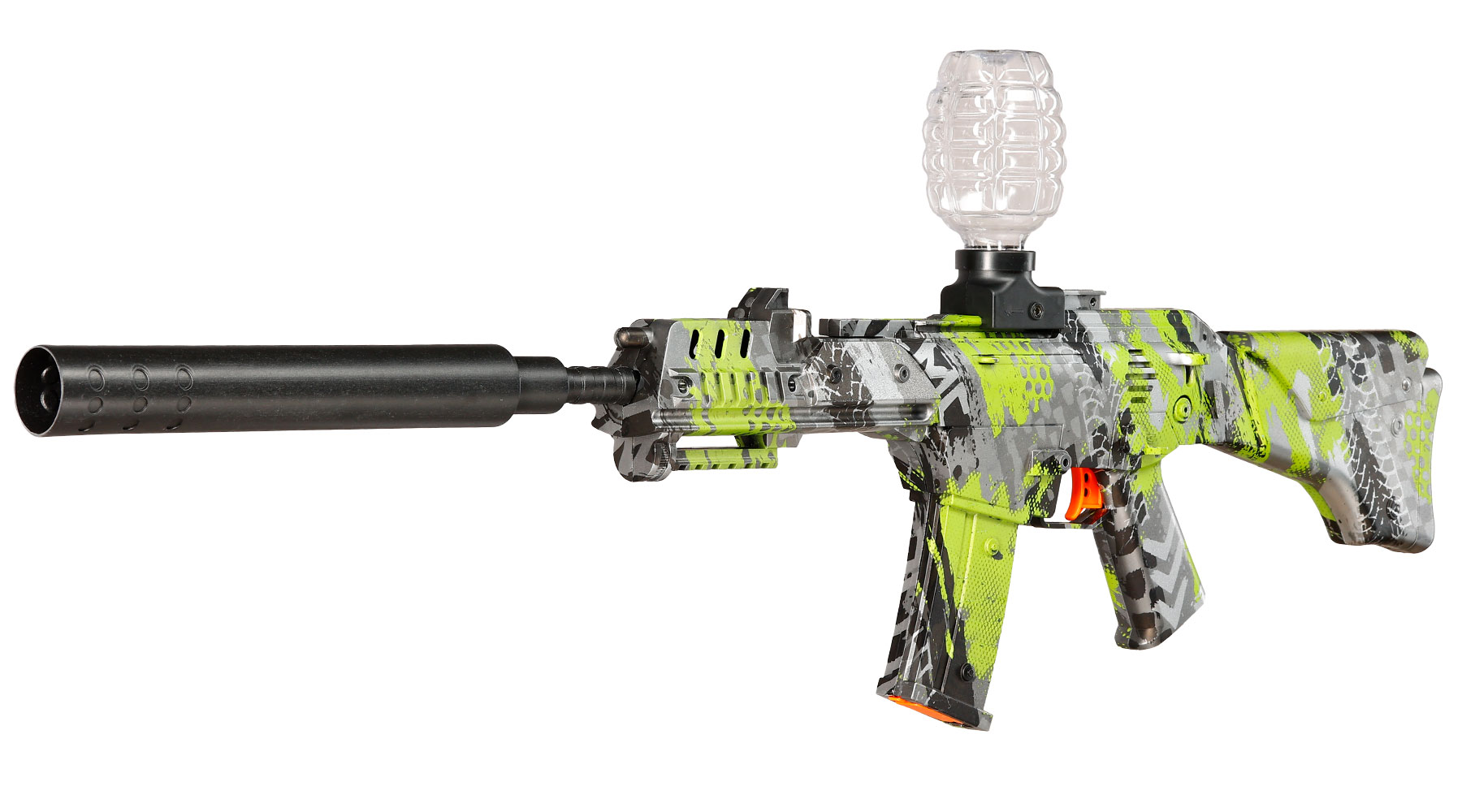 Hydrogel Actionblaster Extreme elektrisch inkl. Akku, Schalldämpfer, Gelkugeln & Schutzbrille camo Bild 1