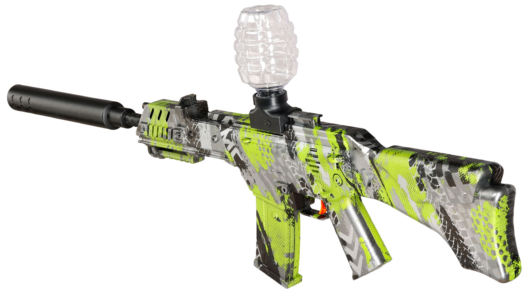 Hydrogel Actionblaster Extreme elektrisch inkl. Akku, Schalldämpfer, Gelkugeln & Schutzbrille camo Bild 3