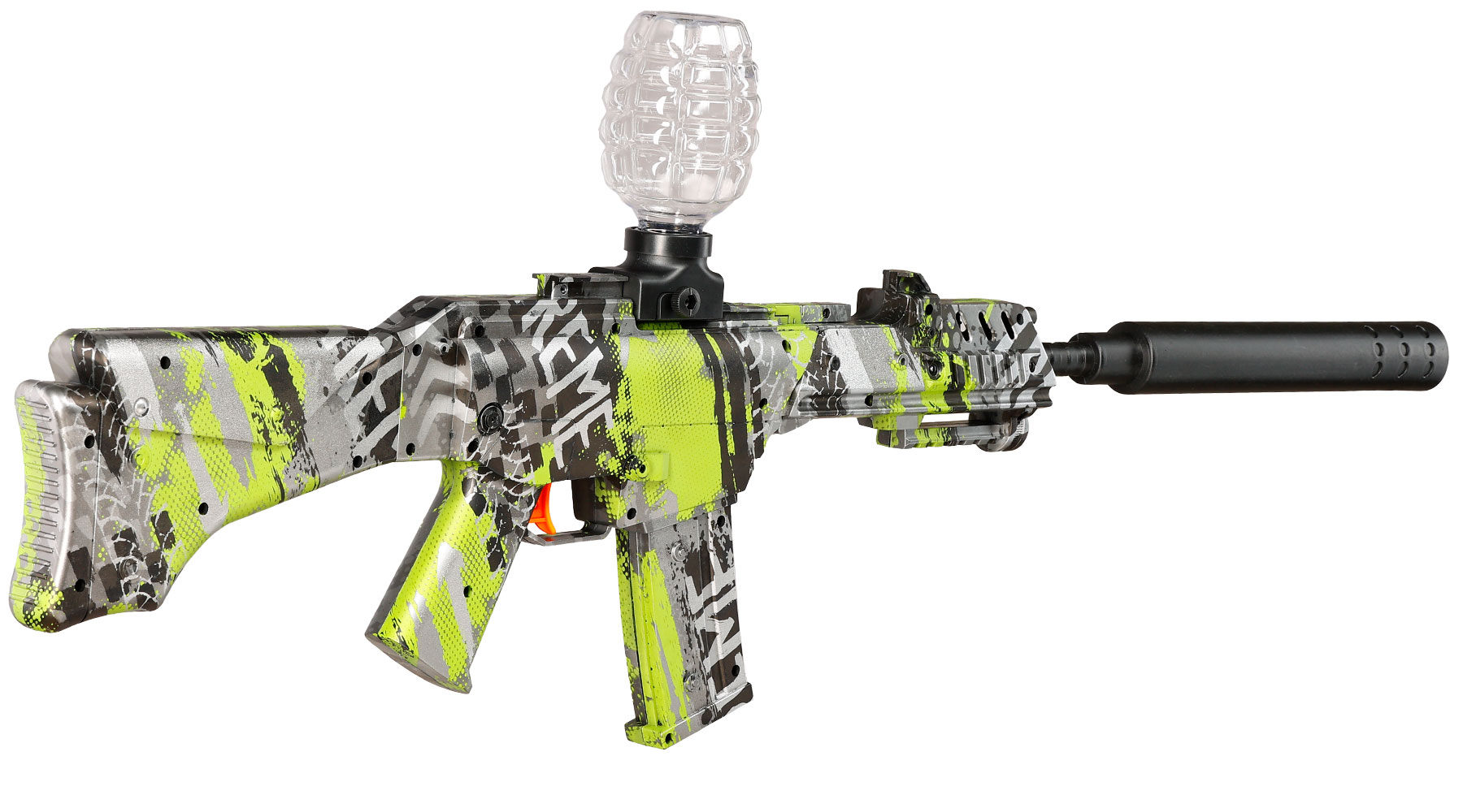 Hydrogel Actionblaster Extreme elektrisch inkl. Akku, Schalldämpfer, Gelkugeln & Schutzbrille camo Bild 5