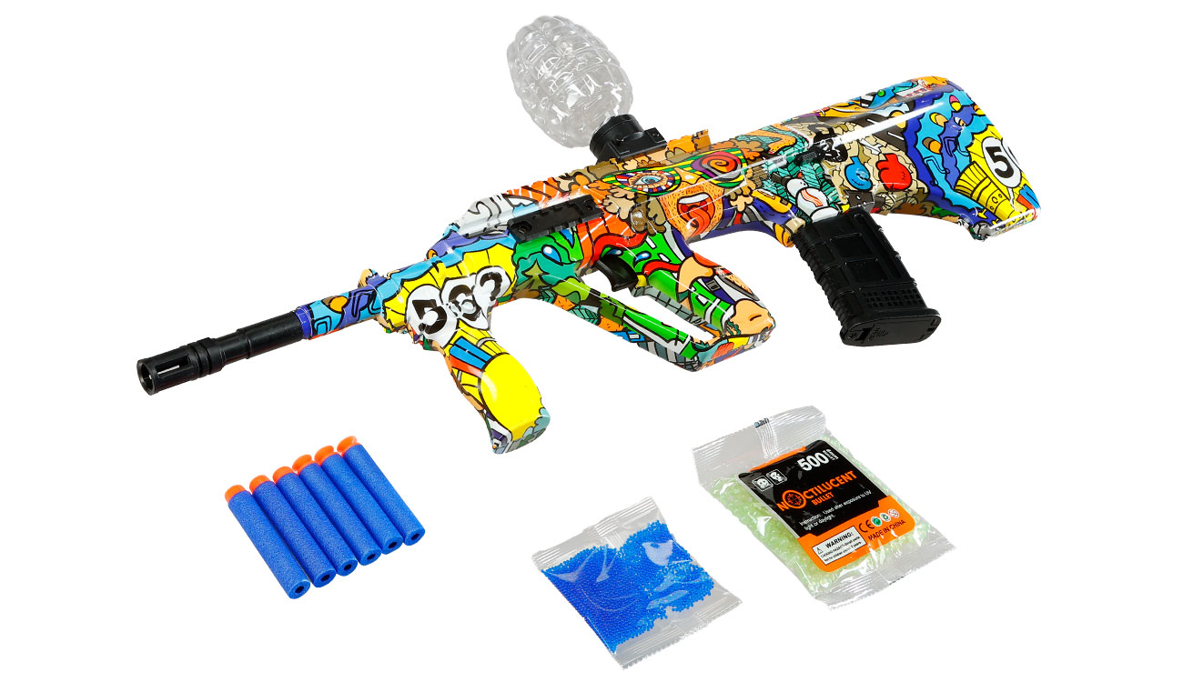 Asgard Actionblaster SW20B elektrisch fr Schaumstoff-Pfeile, Gel- und Airsoftmunition inkl. Akku, Munition & Schutzbrille Bild 4