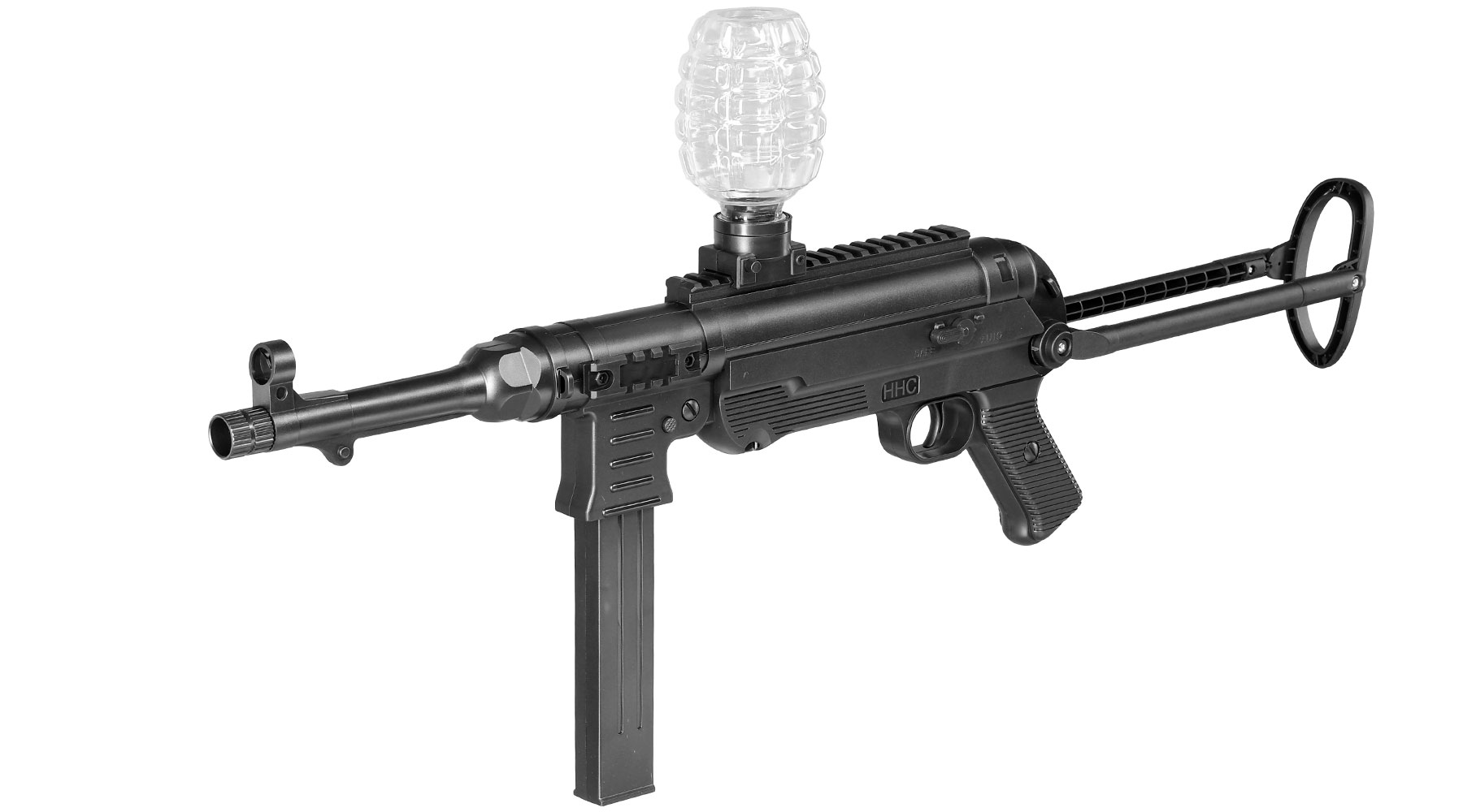 Asgard Actionblaster MP40 elektrisch fr Schaumstoff-Pfeile, Gel- und Airsoftmunition inkl. Akku, Munition, Schutzbrille & T Bild 1
