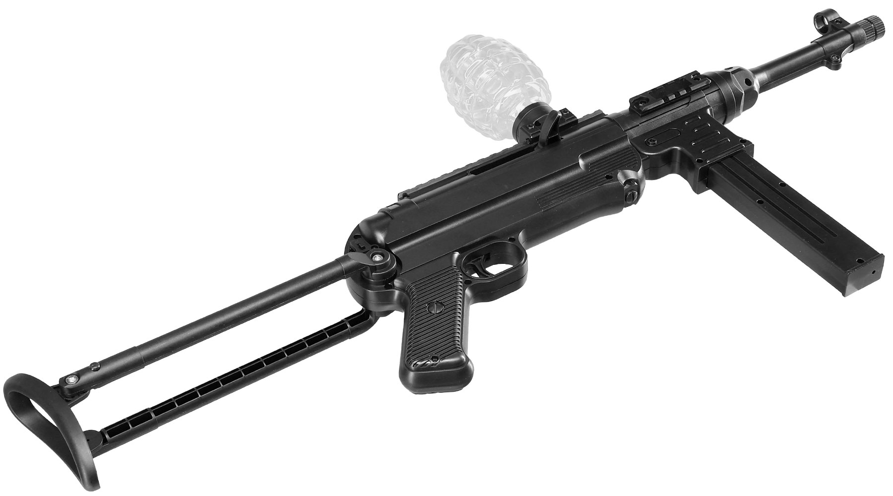 Asgard Actionblaster MP40 elektrisch fr Schaumstoff-Pfeile, Gel- und Airsoftmunition inkl. Akku, Munition, Schutzbrille & T Bild 10