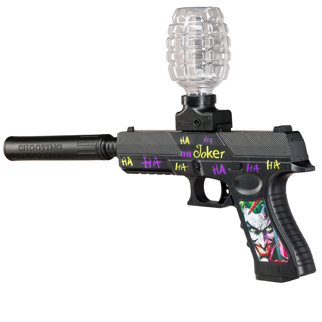Gelpistole Actionblaster Joker elektrisch inkl. Akku, Schalldmpfer & Gelkugeln schwarz Bild 2