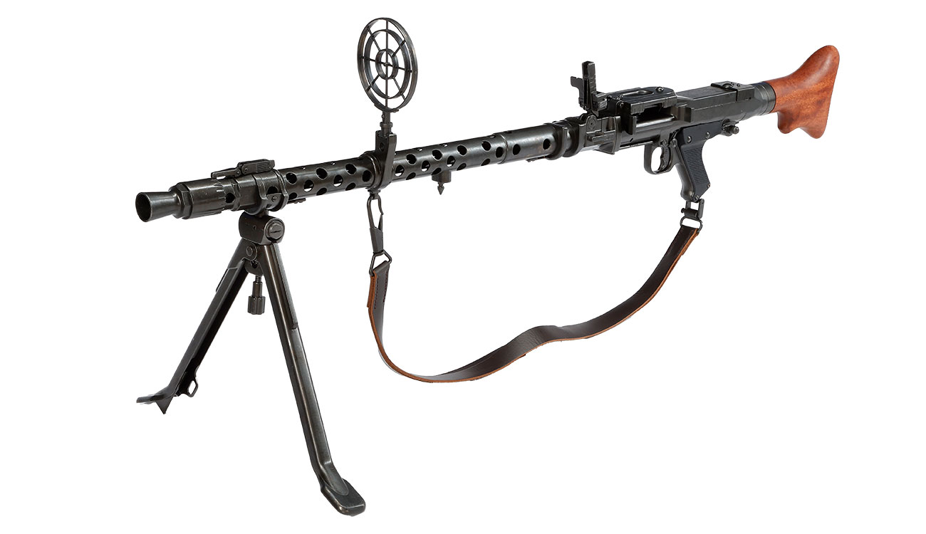 Dekowaffe Dt. Maschinengewehr MG 34 mit Fliegervisier Kreiskorn