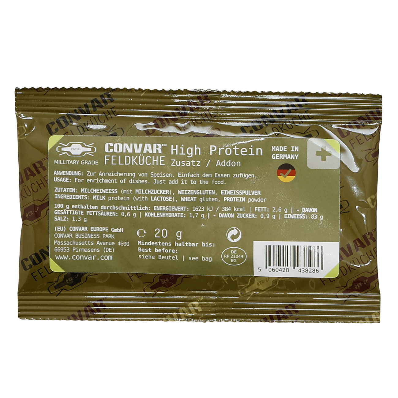 CONVAR Feldkche High Protein Zusatz 20g  Beutel