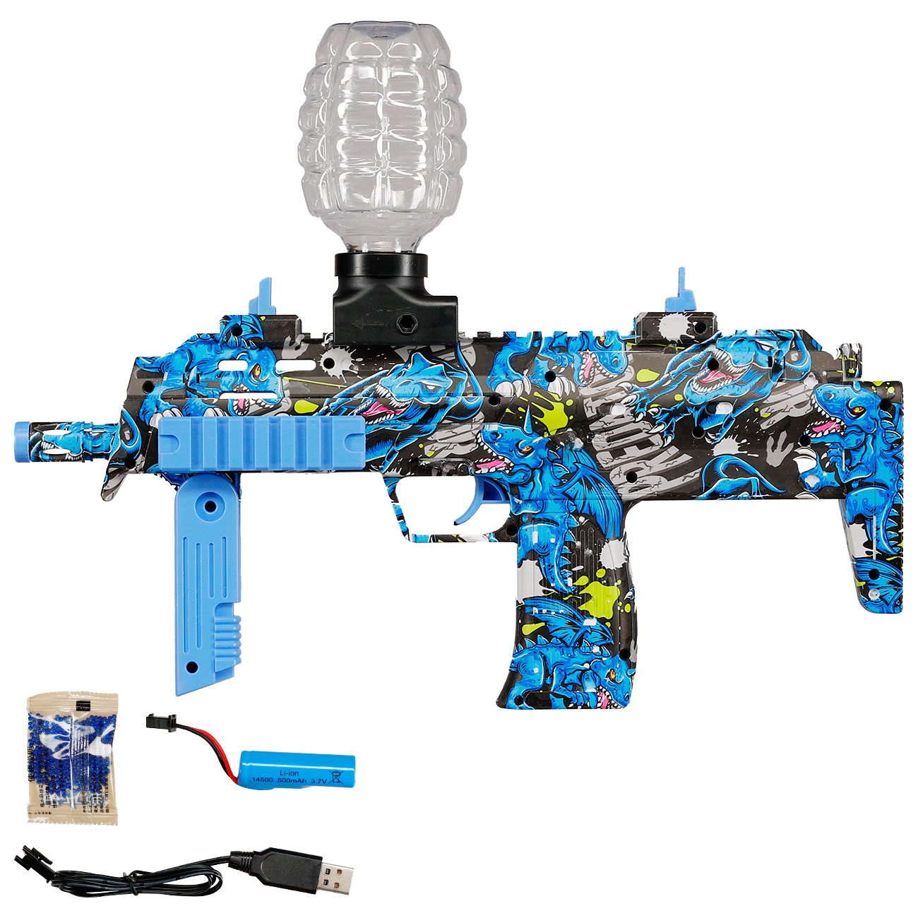 Asgard Hydrogel Actionblaster Predator elektrisch inkl. Akku & Gelkugeln blau