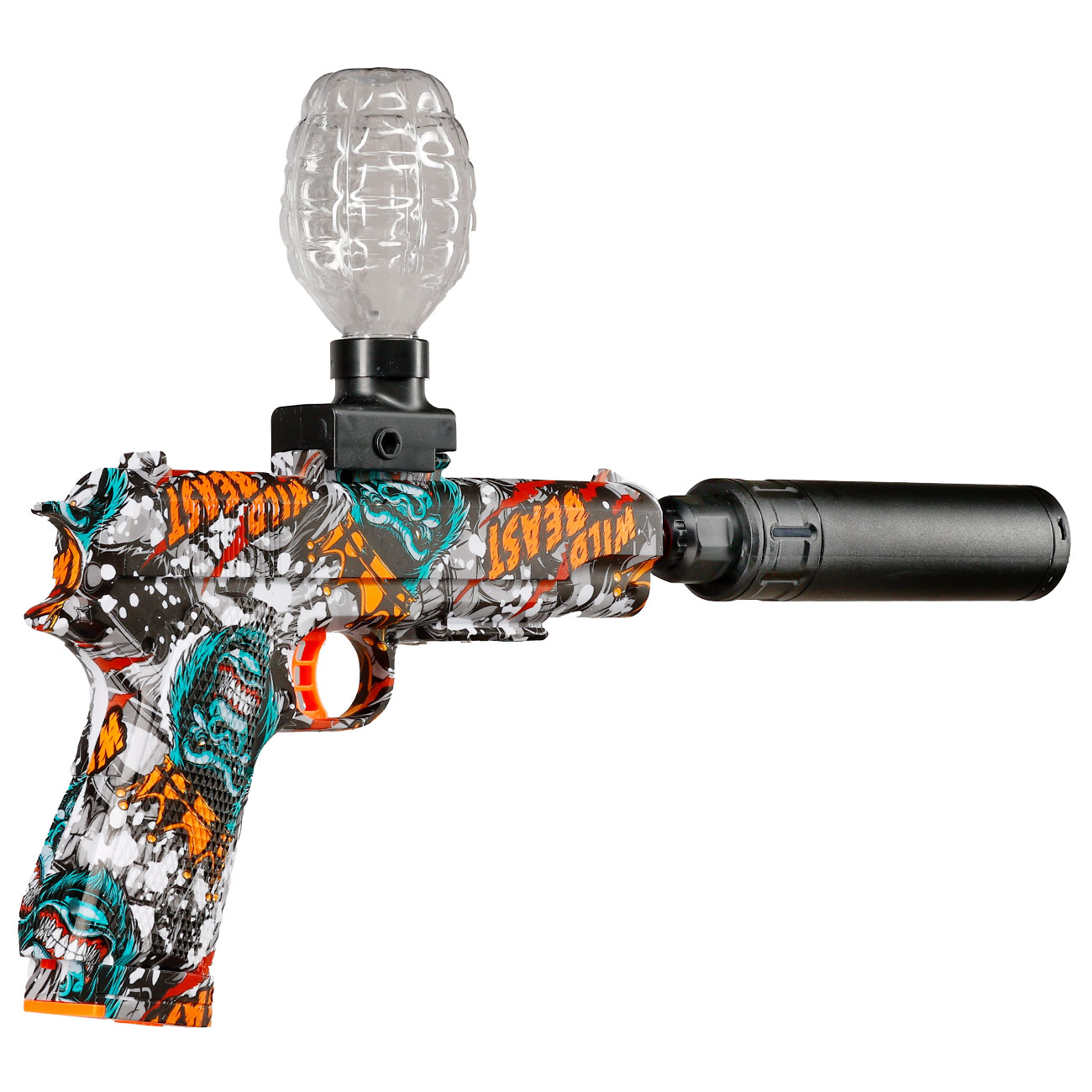 Asgard Gelpistole Actionblaster Wild Beast elektrisch inkl. Akku, Schalldmpfer, Gelkugeln & Schutzbrille Bild 5