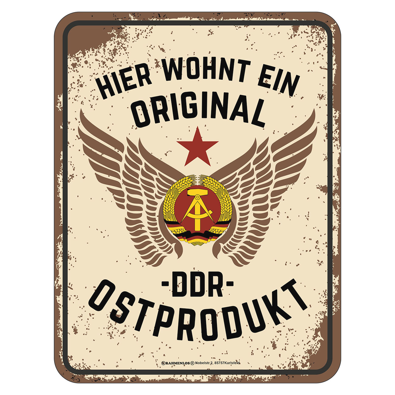 Blechschild Ostprodukt