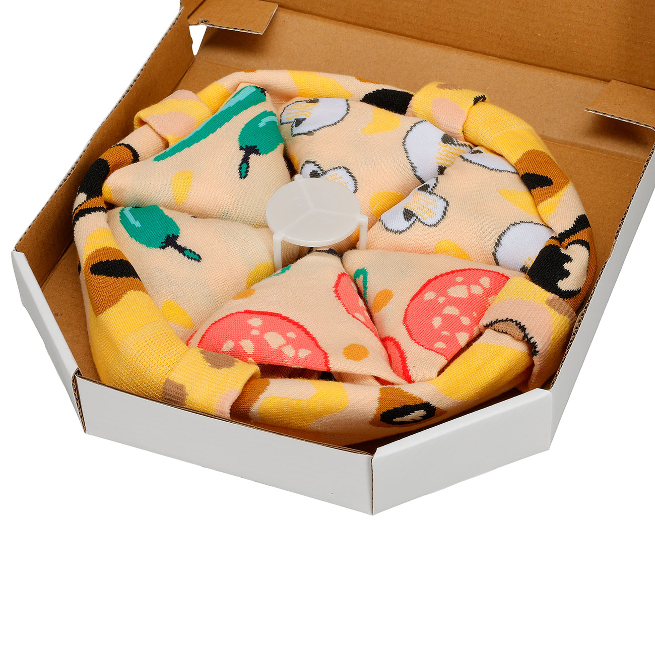 Pizza Socken 4Paar in einer Pizza Box Gr. 41-45 Bild 3