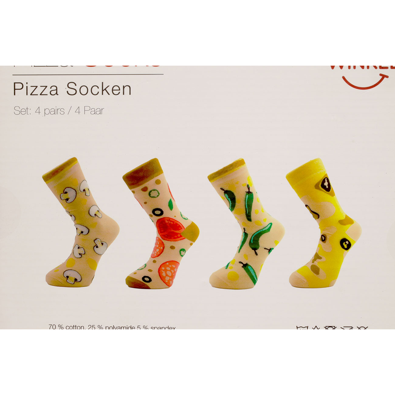 Pizza Socken 4Paar in einer Pizza Box Gr. 41-45 Bild 7