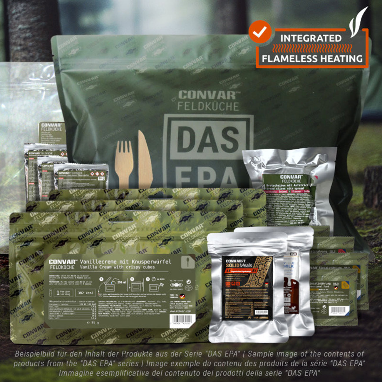 CONVAR DAS EPA - PIONIER Tagesration mit Einpersonenpackungen mit lang haltbaren Lebensmitteln Bild 1