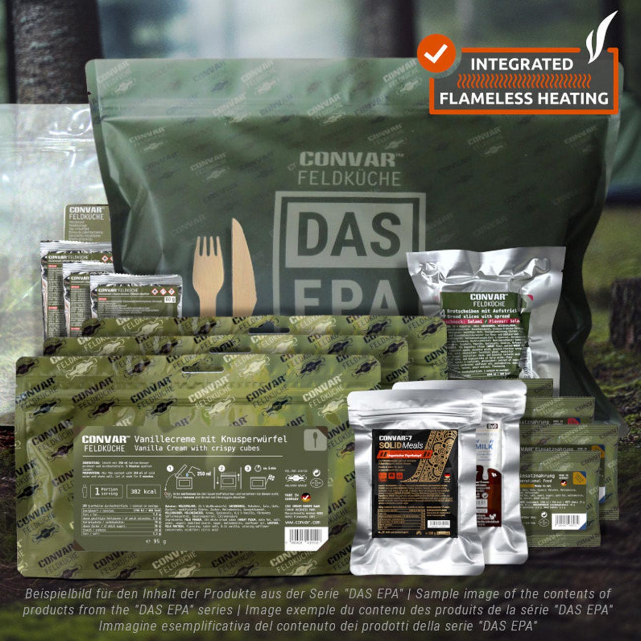 CONVAR DAS EPA - PIONIER Tagesration mit Einpersonenpackungen mit lang haltbaren Lebensmitteln Bild 2