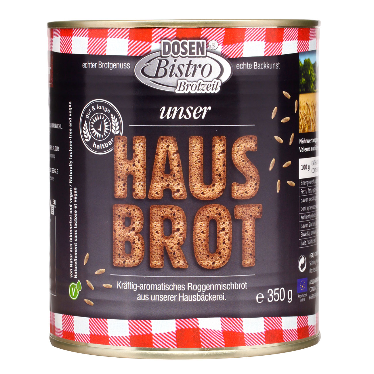 DosenBistro Hausbrot Roggenmischbrot 350 g laktosefrei Bild 1