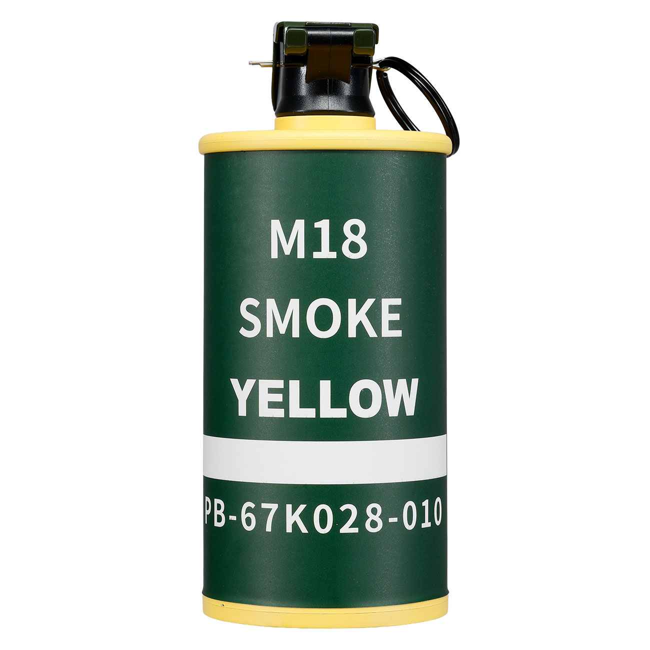 WoSport US M18 Deko Rauch-Handgranate mit Metall-Clip - Yellow Smoke Edition