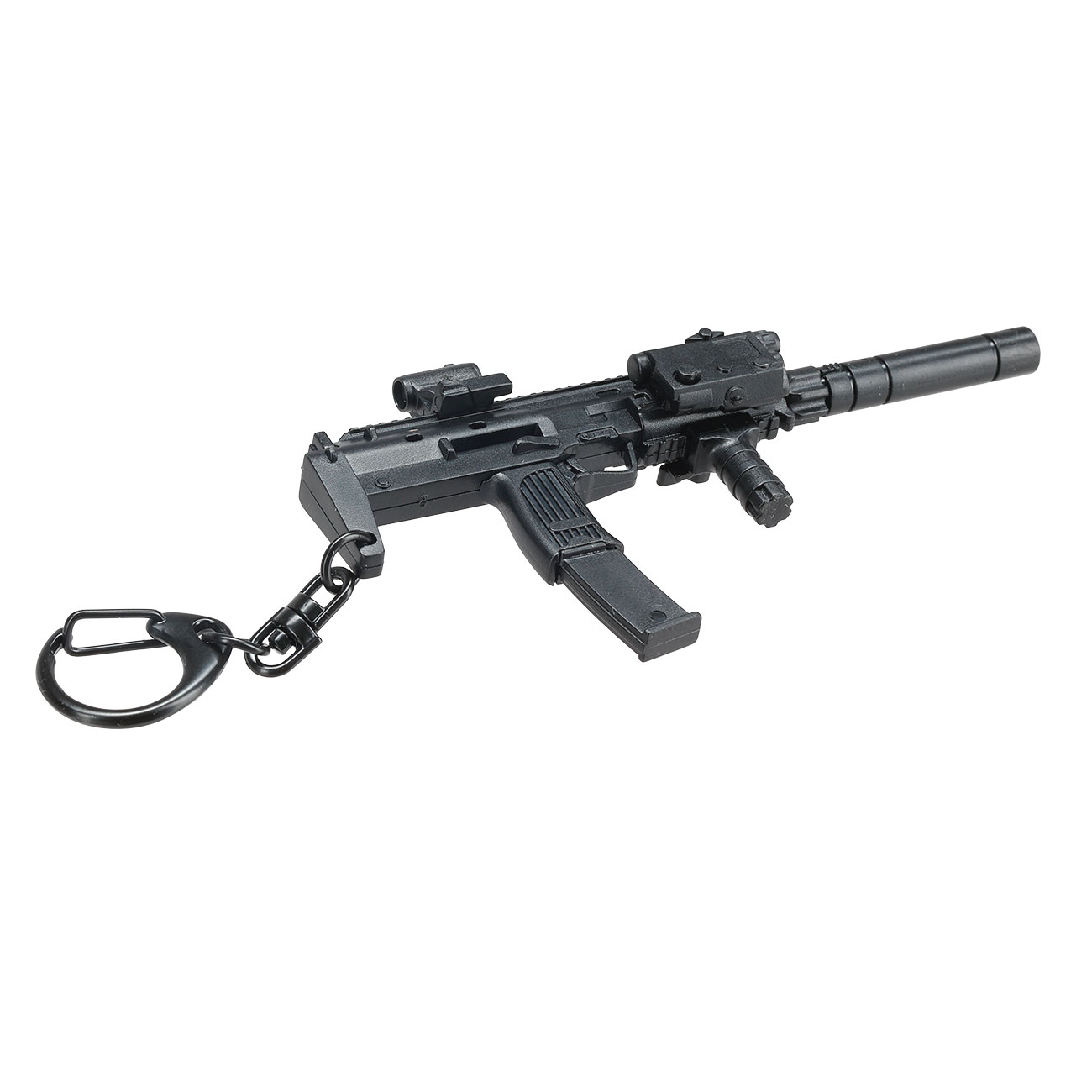 WoSport Schlüsselanhänger MP7A2 Maschinenpistole 1:6 Miniaturmodell schwarz Bild 4