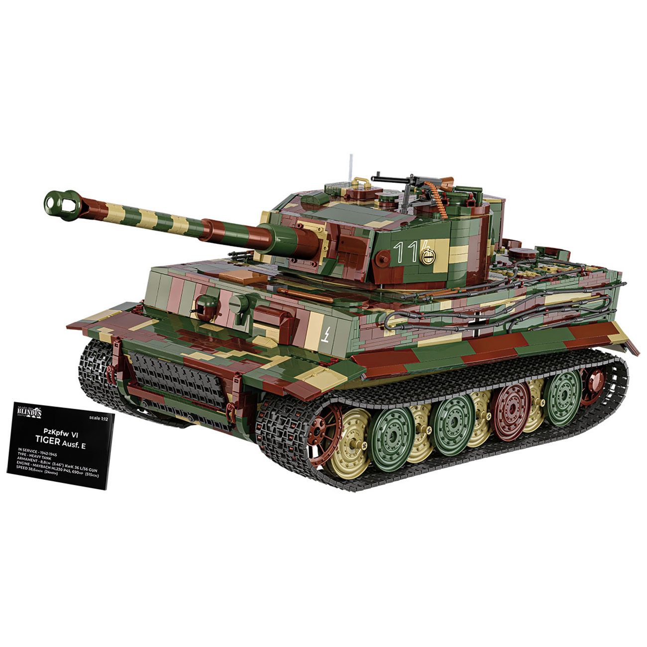Cobi Historical Collection Bausatz 1:12 Panzer PzKpfw VI Tiger Ausf. E 8000 Teile 2807 - Executive Edition