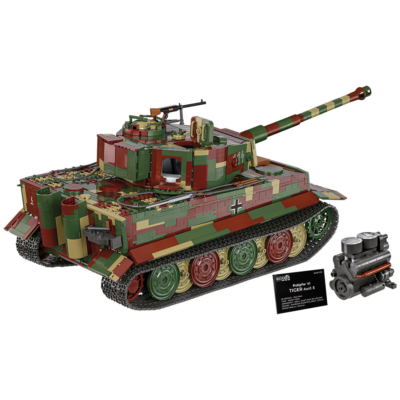 Cobi Historical Collection Bausatz 1:12 Panzer PzKpfw VI Tiger Ausf. E 8000 Teile 2807 - Executive Edition Bild 1