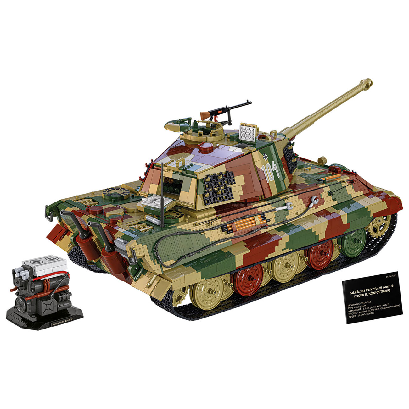 Cobi Historical Collection Bausatz 1:12 Panzer Tiger II Knigstiger 11170 Teile 2808 Bild 1