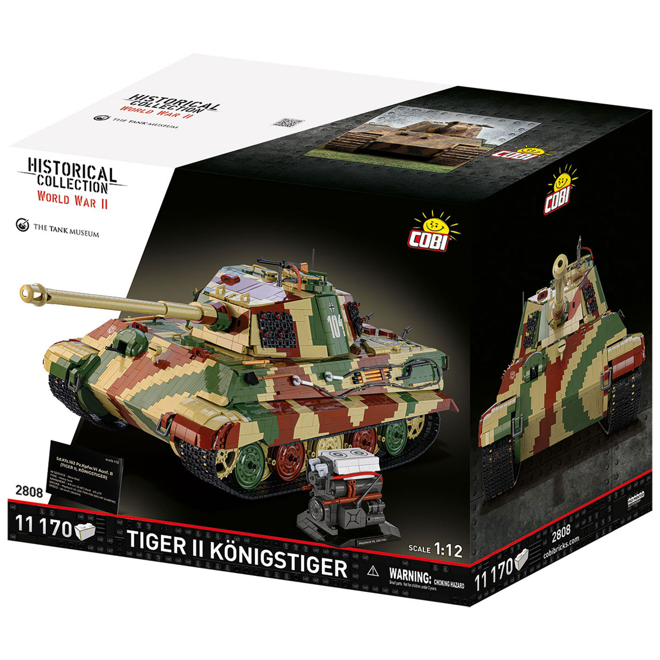 Cobi Historical Collection Bausatz 1:12 Panzer Tiger II Knigstiger 11170 Teile 2808 Bild 3