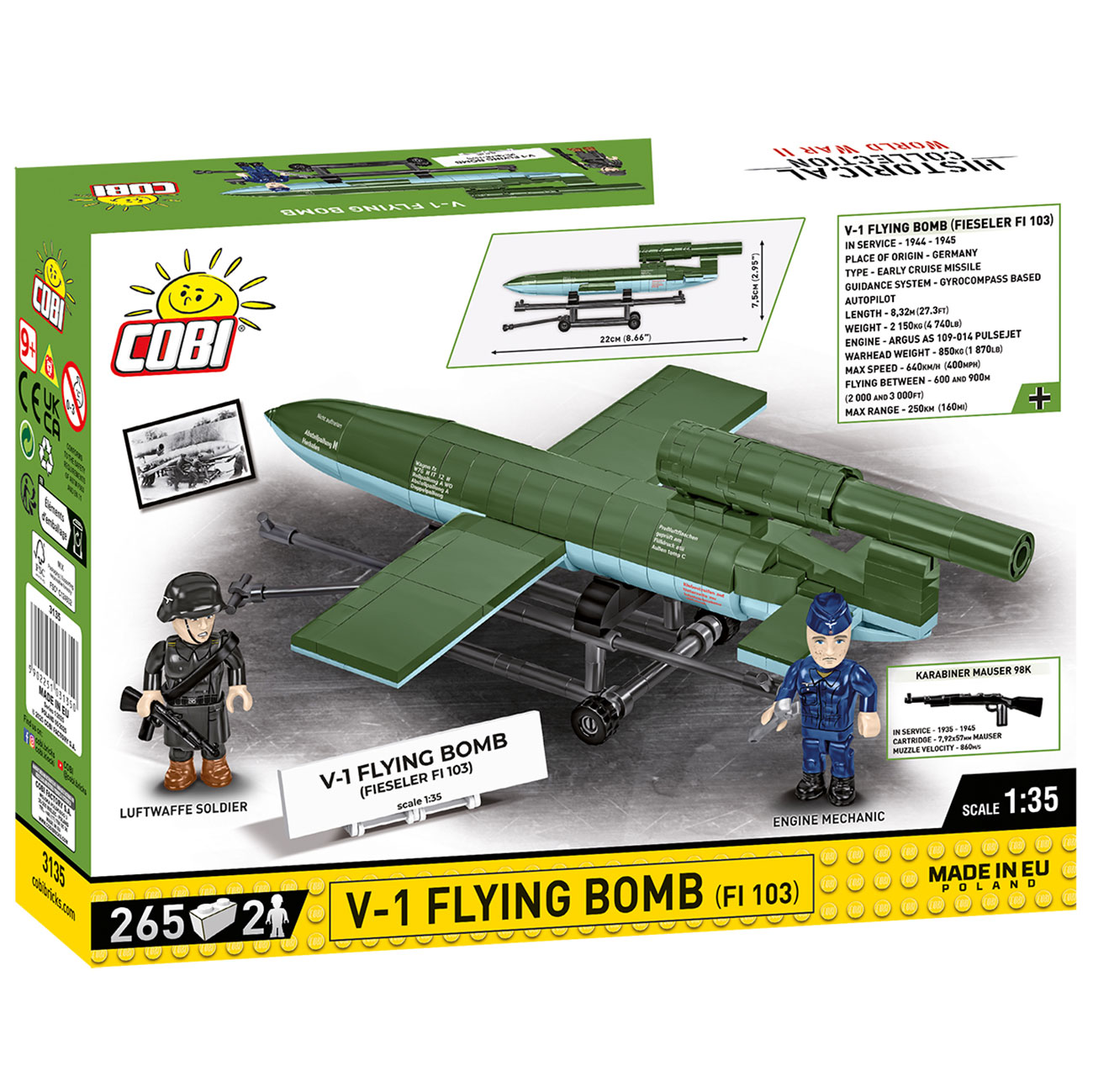 Cobi Historical Collection Bausatz V-1 Flying Bomb (FI 103) 265 Teile 3135 Bild 3