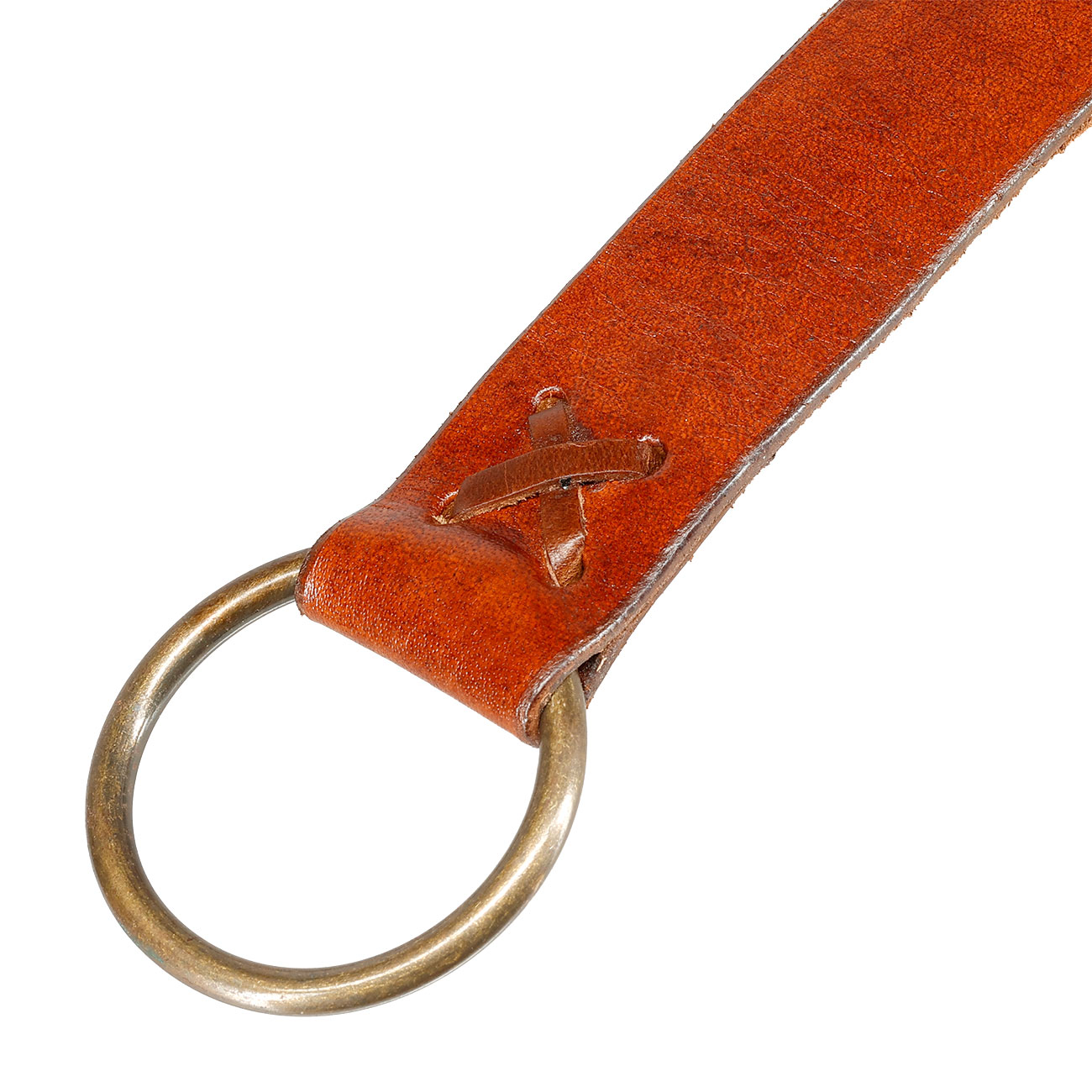 Mittelalter-Langg�rtel 150 cm braun aus Leder mit Messingring Bild 1